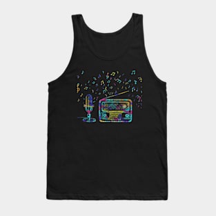 colorful retro radio Tank Top